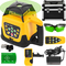 VEVOR Rotary Laser Level Green Beam 500m Εύρος κλίσης ρυθμιζόμενη 360° Περιστροφή με ακρίβεια με τηλεχειριστήριο και δέκτη