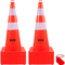 VEVOR Safety Cones Κώνοι κυκλοφορίας 12 x 28&quot; Πορτοκαλί ανακλαστικοί κώνοι δρόμου