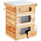 VEVOR Bee Hive 30 Frame Bee Hives Starter Kit, Beeswax Coated Wood Cedar, 2 Deep + 1 Medium Bee Boxes Kit Langstroth Beehive, Διαφανή ακρυλικά παράθυρα με βάση για αρχάριους επαγγελματίες μελισσοκόμους