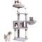 VEVOR Cat Tree 45,2&quot; Cat Tower with Cat Condo Sisal Scratching Post Ανοιχτό γκρι